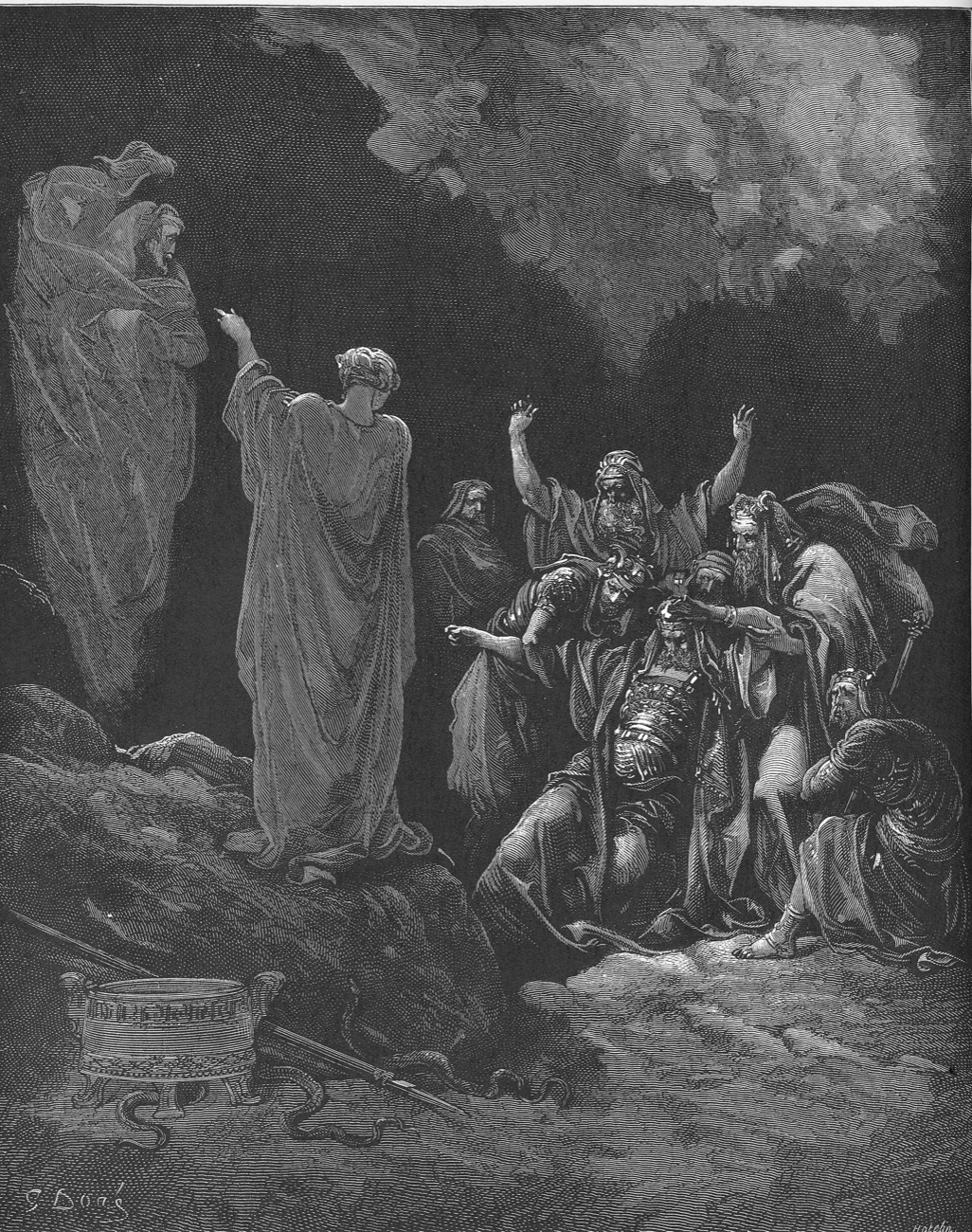 Saul and the Witch of Endor. After Benjamin West, 1777.